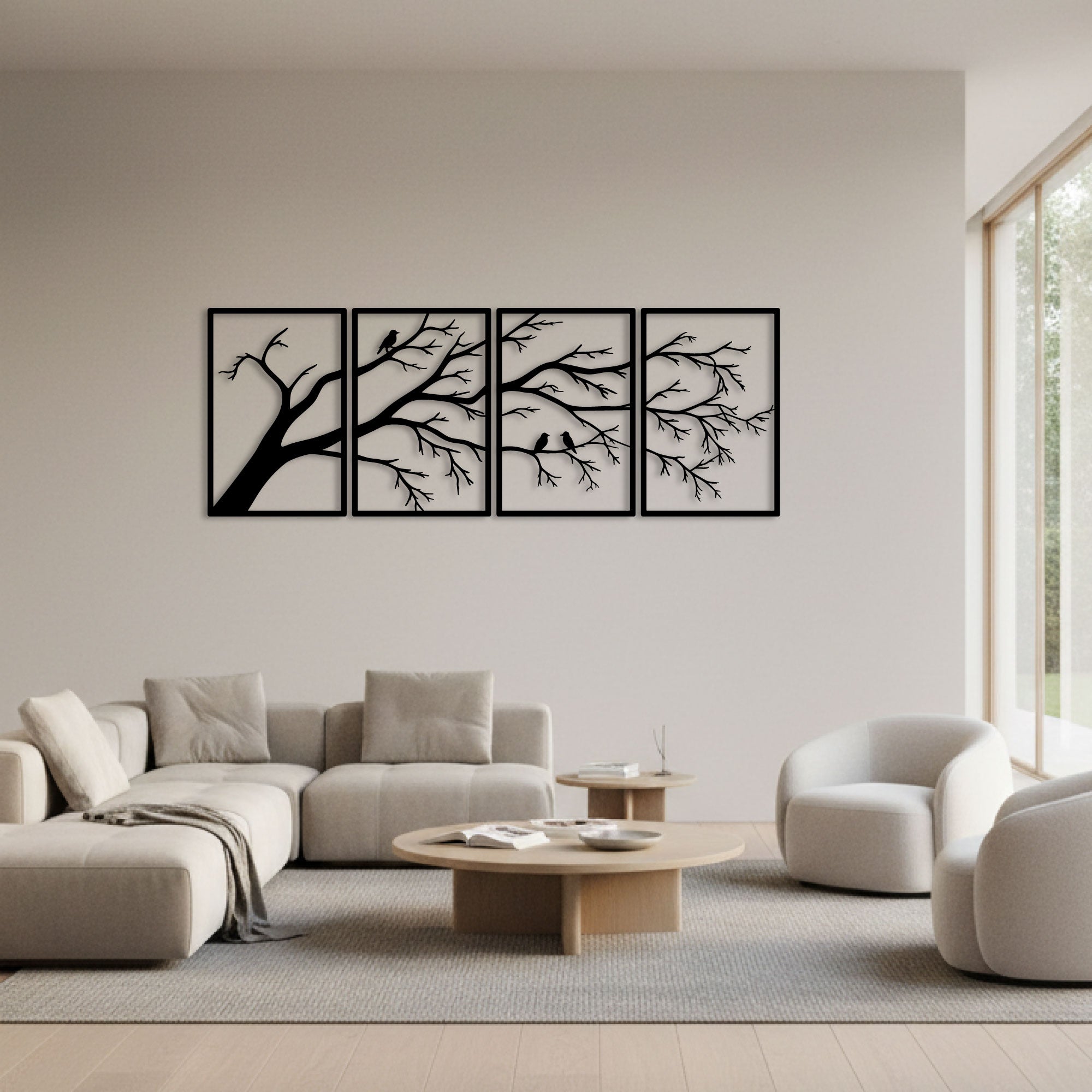 Décoration Murale en Métal - Quadra Branches