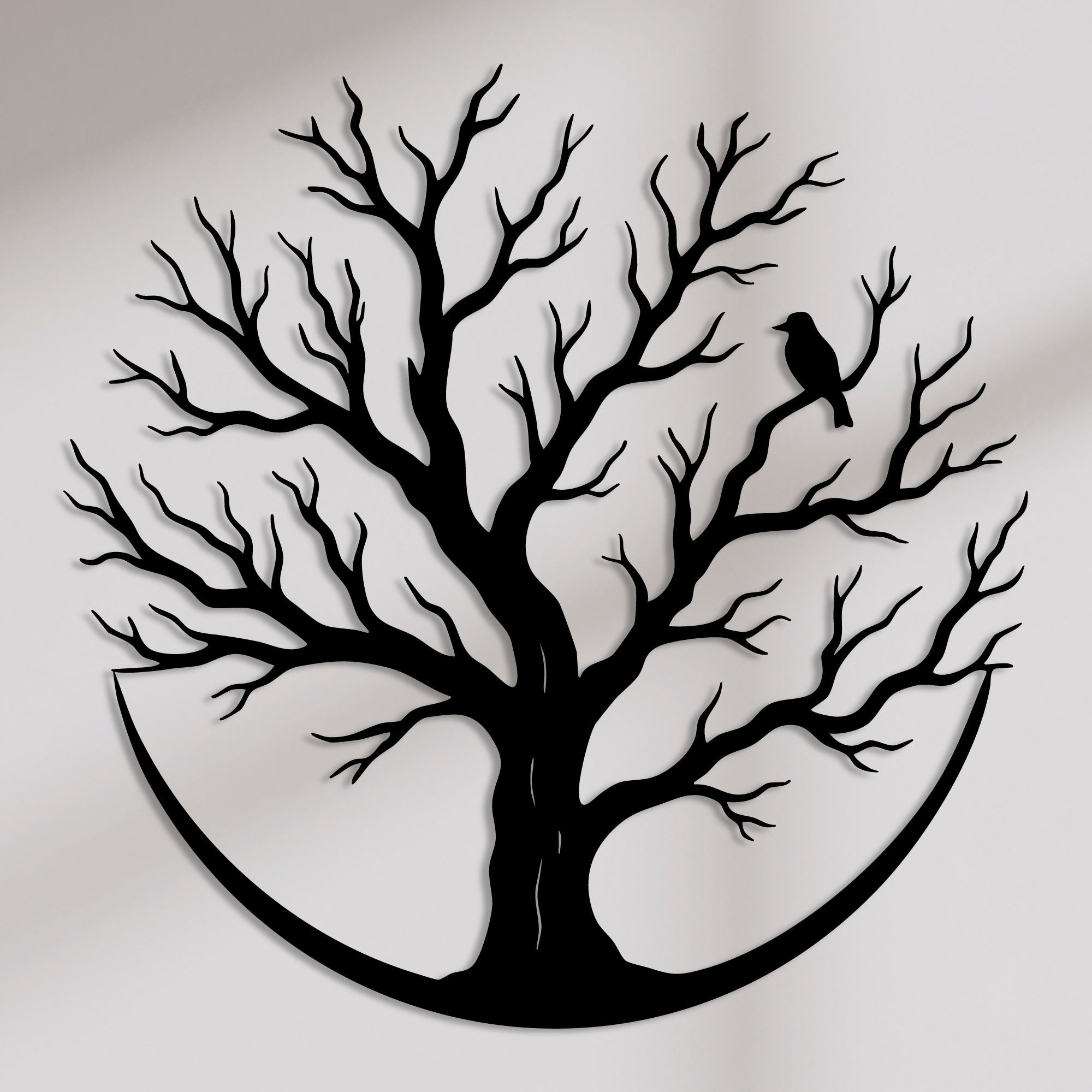 Décoration Murale en Métal - Arbre Silencieux