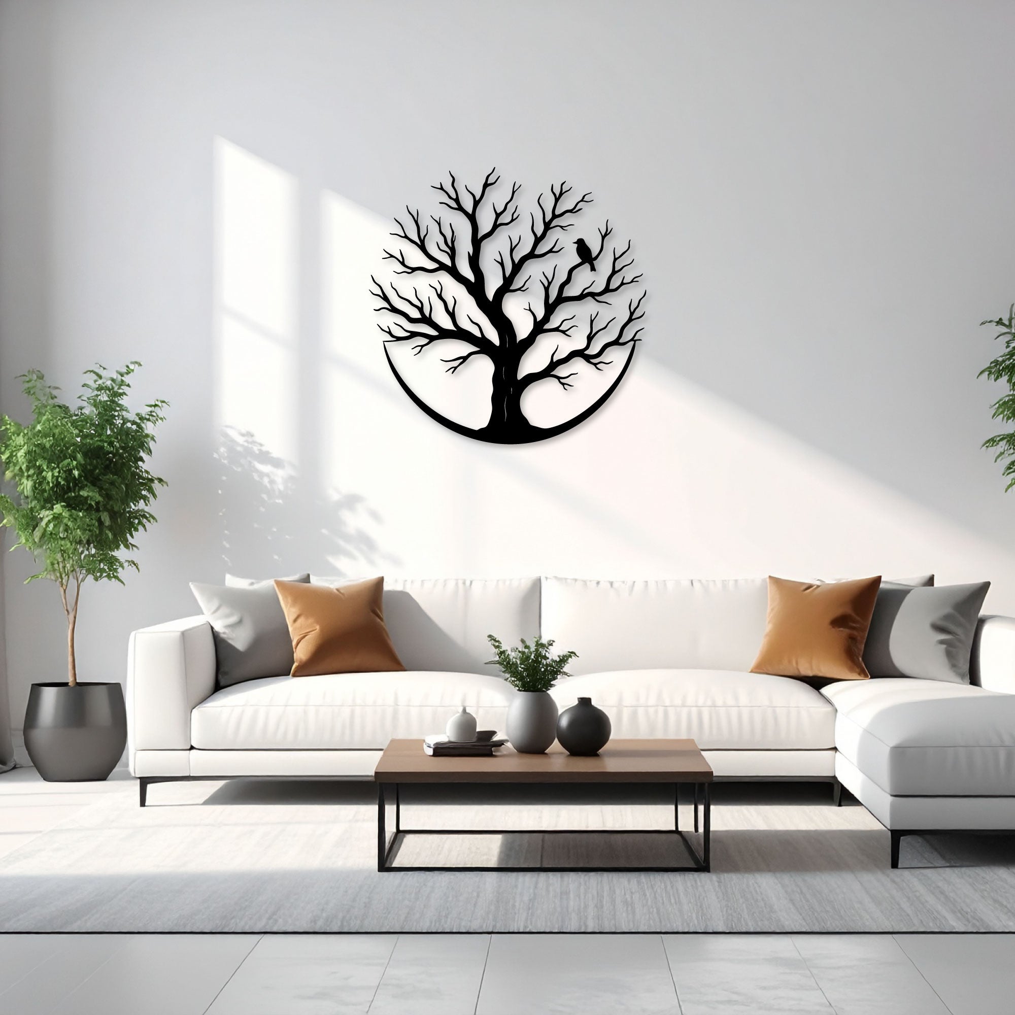 Décoration Murale en Métal - Arbre Silencieux