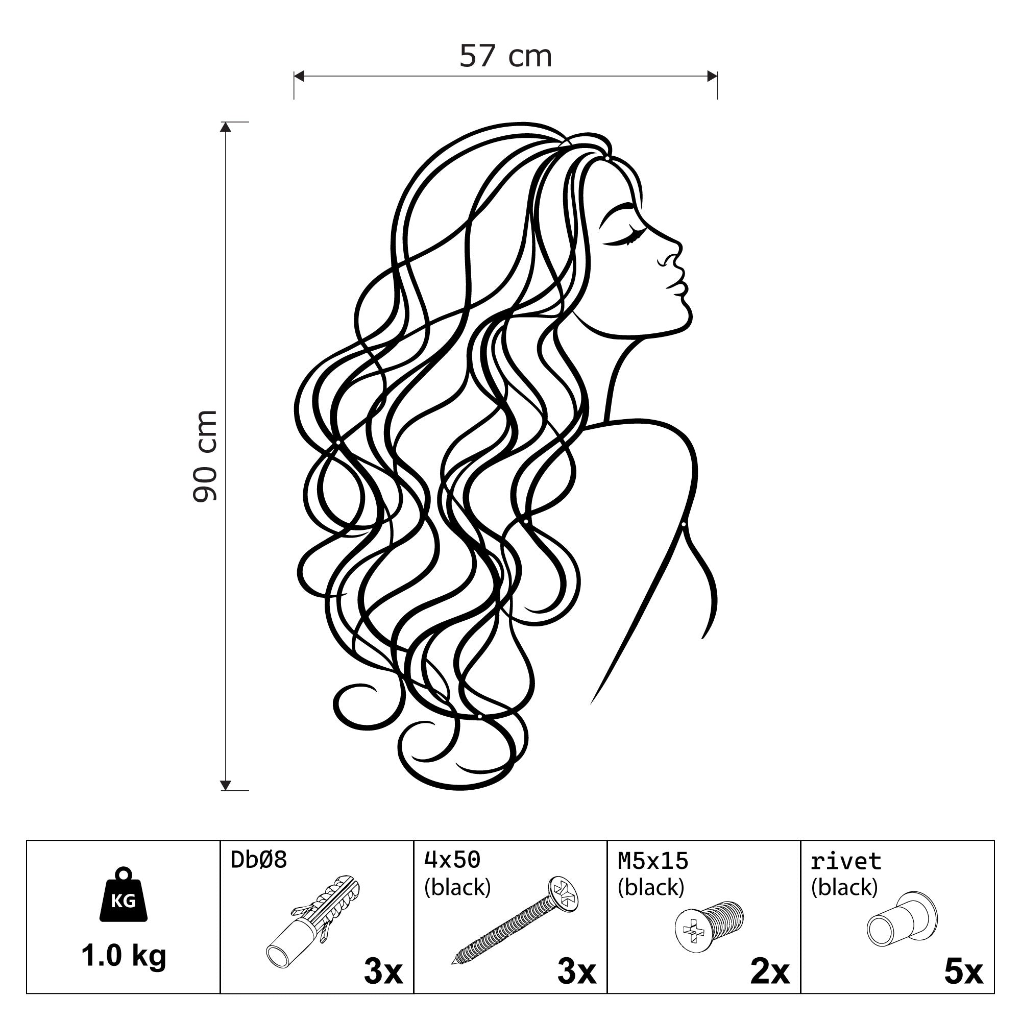 L'art de la coiffure - Décoration Murale en Métal pour Salons de Coiffure