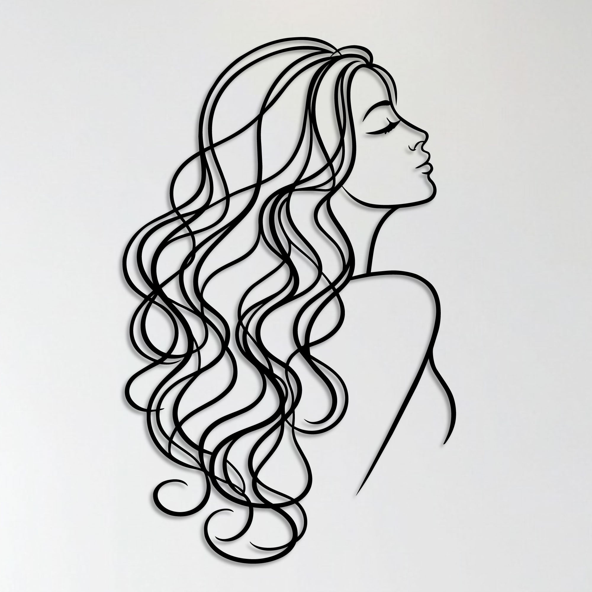 L'art de la coiffure - Décoration Murale en Métal pour Salons de Coiffure
