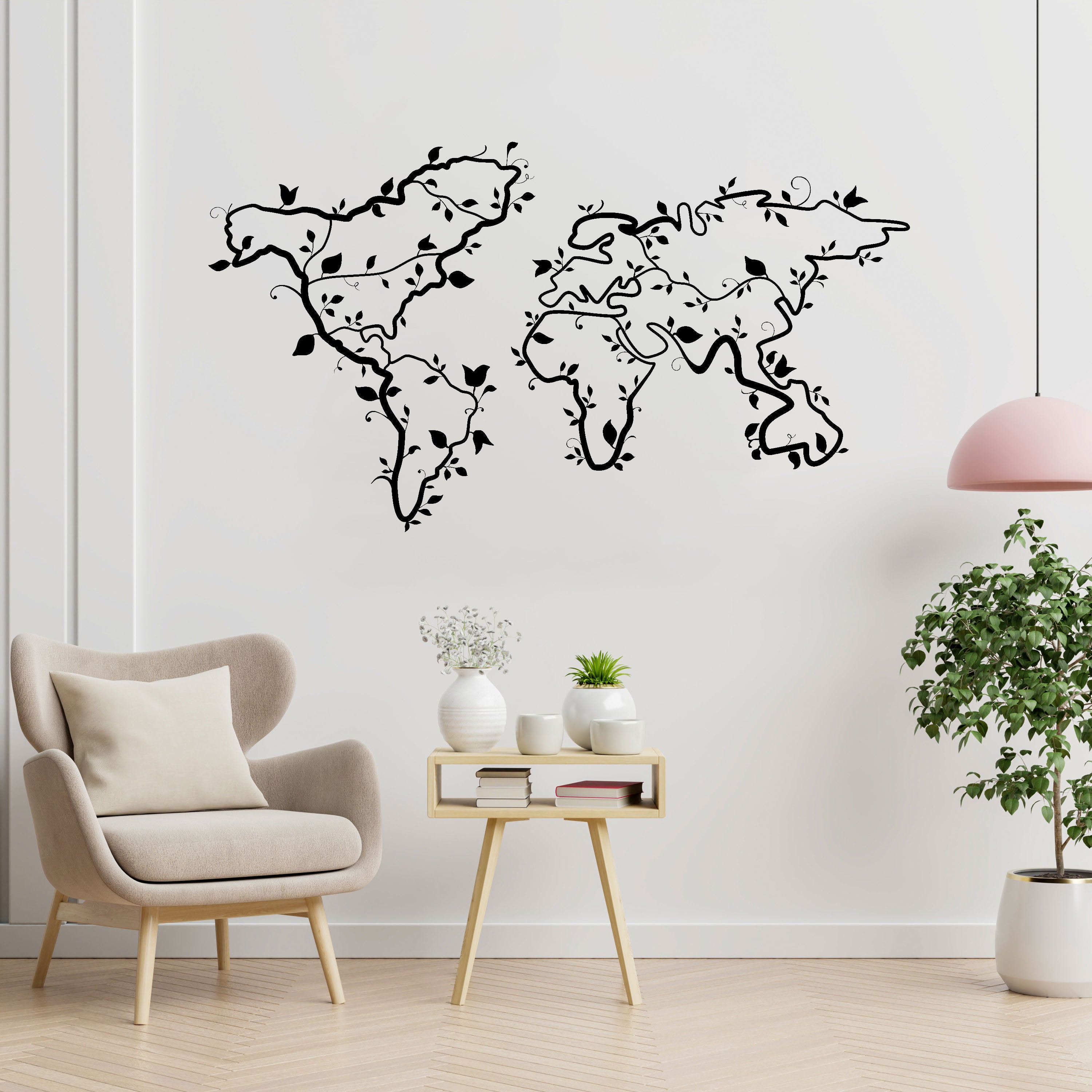Décoration Murale Métal Carte du Monde