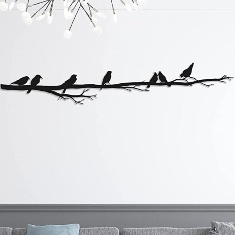 Metal Wall Decoration - Birds on branch (v1)